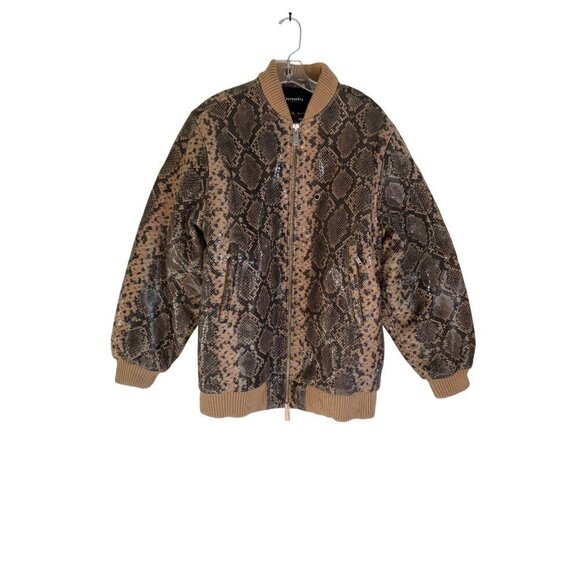 retrofete Halle Leather Jacket in Tannin Snake XSmall New Womens Coat - Picture 4 of 16